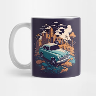 Vintage Car Illustration Mug